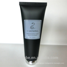 Black plastic tube packaging with snake drawing for carendina